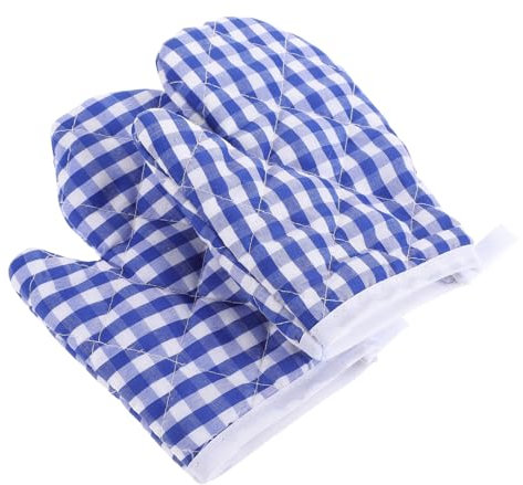 Junge Mädchen Ofenhandschuhe 2 Stück Polyester Blau rutschfest