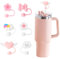 AUGSUN 6 Pièces Couvercles de Paille Réutilisables pour Tasse Stanley, Embouts de Paille en Silicone de 10 mm