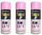 MIXEL Bubblegum Pink Gloss Spray Paint, Quick-Drying Formula, Easy-To-Apply, Long-Lasting, Ideal For Crafting, DIY, Automotive, Home Décor, Indoor And Outdoor Use, 400ml, (3 Pcs)