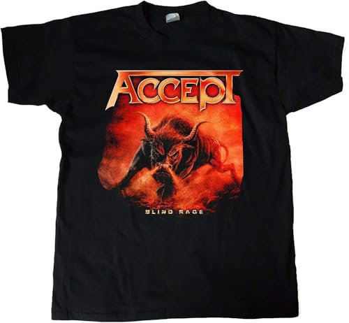 Accept Blind Rage 2014 Album Cover T-Shirt Black T-Shirts & Hemden(Large)