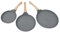 Speckpfanne, Pfanne mit Anti -Stick mit Holzgriff Pfannkuchen -Bratpfanne 3pcs Bratpfanne Set Graues 3 Größen Multifunktional Maifan Stone Nichtstab Frittingpfannen Zum Frühstück Zum Frühstück