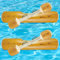 Ajuanbazha Set de 4 Juguetes Inflables Flotantes para Piscina, Troncos de Batalla con Remos, Juguetes Acuáticos para Niños y Adultos, Ideal para Fiestas de Verano