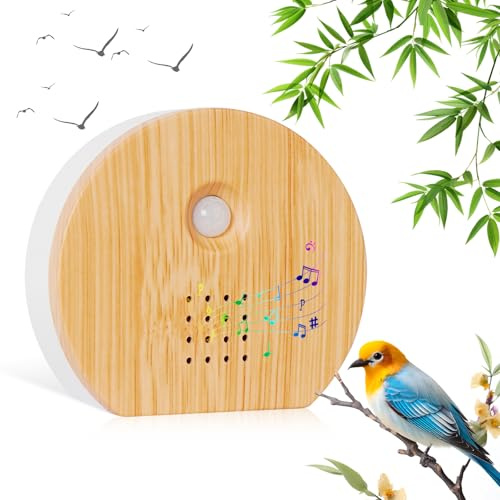 Vogelgezwitscher Box, Naturgeräusche Box Vogelgezwitscher Bewegungsmelder mit Wandhalterung, Soundbox Vogelgezwitscher, Vogelgezwitscher Box Bewegungsmelder, Vogelgesang & Waldquelle