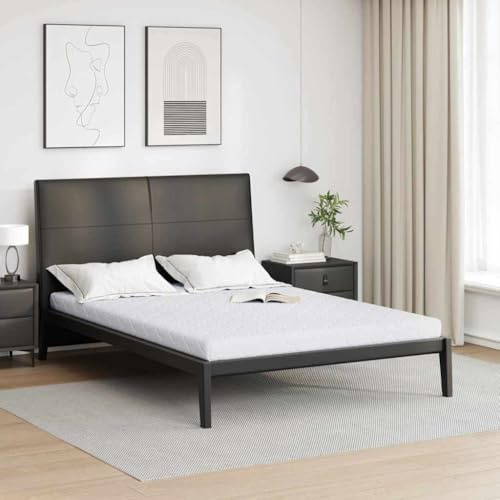 vidaXL Foam Mattress 200 x 140 cm, 10.5 cm Thick, Firm with Medium Comfort. 100% Polyester Fabric, Fits Your Body No Assembly Required, Perfect for Indoor Use Ideal for