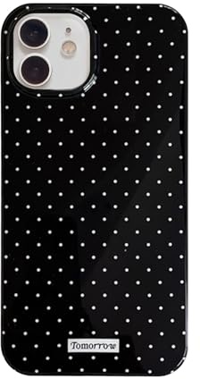 Reownest Case for iPhone 11 with Cute Polka Dot Pattern Aesthetic Design, Simple Stylish Soft TPU Protective Phone Cover for iPhone 11 -Black