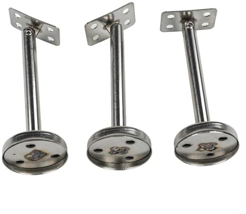 304 Edelstahl-Set mit 3 verstellbaren Säulenhalterungen, entworfen, um Handläufe sicher zu stützen und Bewegung auf Treppen zu minimieren (120 mm-B)