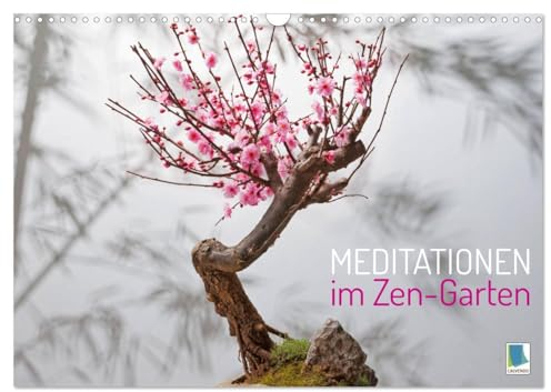 Meditationen im Zen-Garten (Wandkalender 2025 DIN A3 quer), CALVENDO Monatskalender: Japanische Gärten sind Ästhetik in Perfektion (CALVENDO Orte)