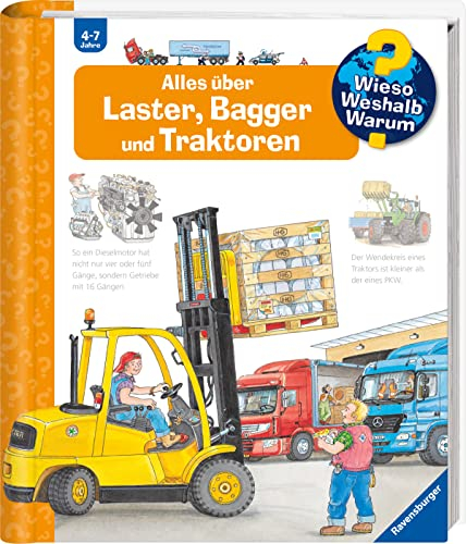 Wieso? Weshalb? Warum?, Band 38 - Alles über Laster, Bagger und Traktoren (Sachbuch ab 4 Jahre - mit Klappen)