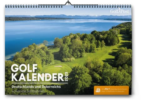 Golf Post Golfkalender 2023 mit 2für1 Greenfee Gutscheine + 20€ GolfHouse-Gutschein: Die schönsten Golfbahnen Deutschlands & Österreichs