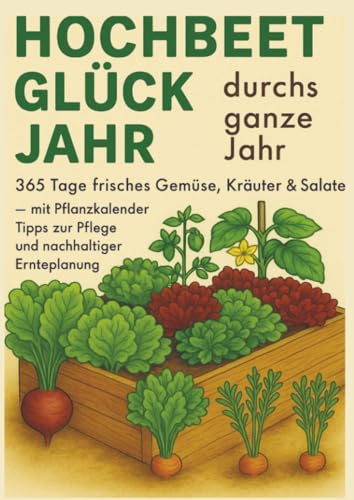 Hochbeet-Glück durchs ganze Jahr – 365 Tage frisches Gemüse, Kräuter & Salate – mit Pflanzkalender, Tipps zur Pflege und nachhaltiger Ernteplanung: ... Essen, Nachhaltigkeit & Natur lieben)