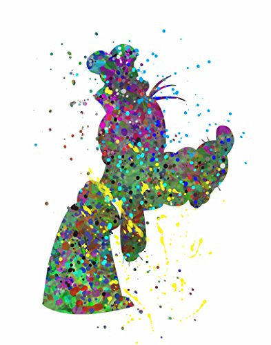 ArtDash? Pop Art Print: Watercolor Splatter Goofy Abstrakt 8×10 Print Mehrfarbig