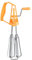 Stainless Steel Manual Whisk Egg Beater Rotary Handheld Egg Frother Mixer Cooking Tool Kitchen(Orange)