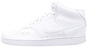 Nike Men's Court Vision Mid Basketball Shoe, White, 11 UK (46 EU)