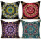 EZVING Fashion Bohemian Pattern Throw Pillow Covers Quadratisch Dekorative Kissen Fall für Sofa Bank Auto Bett 40,6 x 40,6 cm 4er Set