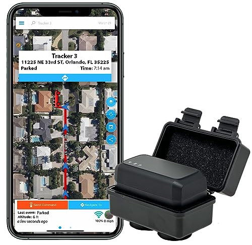 Optimus Rastreador GPS 3.0, batería extendida, con funda impermeable resistente e imanes potentes para vehículos y activos