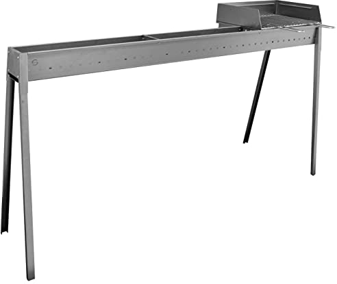 Parrilla y asadores con barbacoa de carbón 140 cm Torino Grill 80+40 Plus (cm120) de hierro aluminio