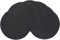 SHACOS 6er Set Tischsets Abwaschbar Rund Schwarz Tischmatten Platzsets Rund Hitzebeständig, Runde Platzdeckchen Abwaschbar, 38x38 cm