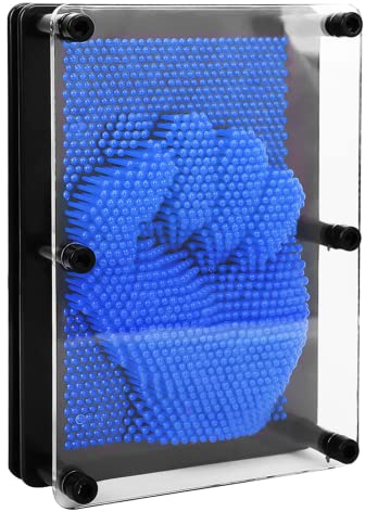Pin Art Impression Toy , Gadget de Sculpture de Bureau Amusant 3D , 6 , 9 x 4 , 9 Pouces , Jeu rétro Classique , pour la Maison et Le Bureau , Amusant de nouveauté