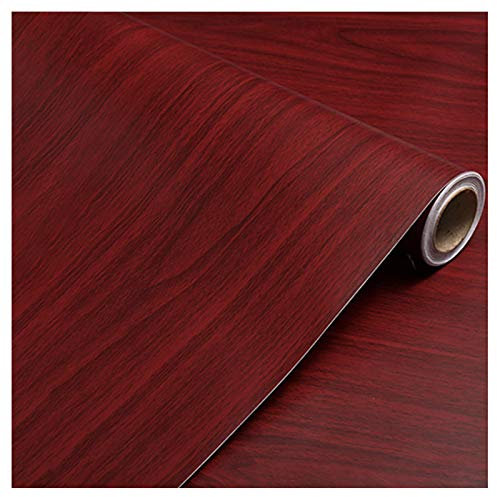 Möbelfolie Selbstklebend selbstklebend Dekorfolie Möbelfolie Tapete Schlafzimmer Schränke Küchenschrank Fenster für Möbel Tür Fensterbank Schrank Schminktisch DIY-Roter ahorn 122cmx15m(48inx49.2ft)