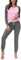 DOTIN Damen Schlafanzug Baumwolle Lange Pyjama Set V-Ausschnitt Nachtwäsche Hausanzug Zweiteiliger Sleepwear Loungewear, Grau+Pink, XL