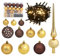 vidaXL Weihnachtskugel Set 61-TLG. mit Spitze 150 LEDs Christbaumkugel Weihnachtsbaumkugel Weihnachtskugeln Christbaumkugeln Weihnachtsbaumkugeln Golden Bronze