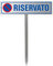 Cartello di parcheggio riservato OFFORM DESIGN - Alluminio argento opaco, 400 x 100 mm, Montaggio su palo, Funzionale