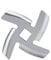 Akozon Fleischwolf Messer, Meat Grinder Blade, Edelstahl Fleischwolf Klinge Fleischwolf Ersatzteile Zerkleinerer Platte Klinge Cutter Teile für Fleischwolf (46mm)