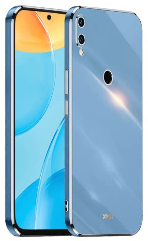 EASSGU Galvanisierter Rahmen Handyhülle für Honor 8X / Honor View 10 Lite (6.5 Inches), Weiche TPU Silikon Schutzhülle - Navy Blau