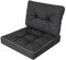 shivler Kissen für Rattan/Korbsessel, Gartenkissen Rückenlehne Sitz, Sitzkissen Outdoor Kissen für Rattansessel (60x60,60x40, Schwarz)