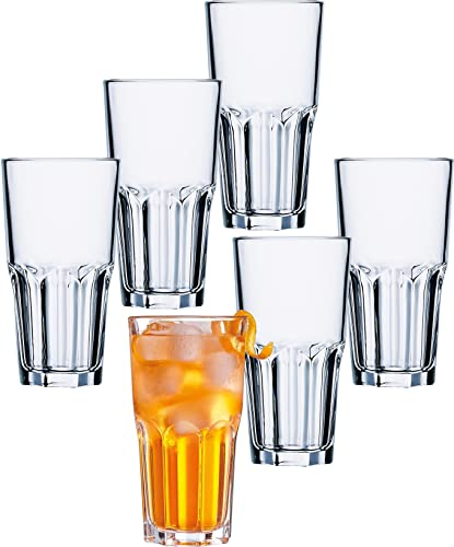 Emilja Granity Glas 31cl - 6 Stück Wasserglas Saftglas Longdrinkglas Milchglas