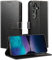 LETREEN Handyhülle für Samsung Galaxy S24 5G Hülle Premium Lederhülle Klappbar Flip Case Tasche Magnet Kartenfach Standfunktion Klapphülle Schutzhülle für Samsung Galaxy S24 - Schwarz