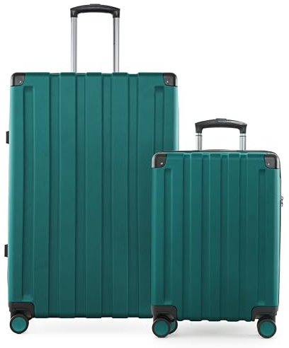 Hauptstadtkoffer Q-Damm - 2er Kofferset, Trolley-Set, TSA, Rollkoffer, Reisekoffer, (S & L), Aquagrün