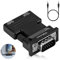 ZyFurn HDMI to VGA Adapter - Female to Male Converter with Full HD 1080P, Stereo Audio, Video Output for Monitor, TV, Computer, Laptop, PC, Projector and More