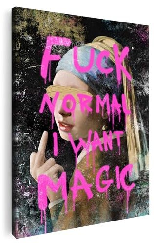 Artmazing | I Want Magic Bild bunt | S-Art Bilder | I Want Magic Bilder Modern | Leinwandbilder XXL Wohnzimmer | Wandbild I Want Magic Deko XXL | Bild Leinwand XXL | buntes Poster für Wand
