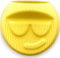 Vase Cool Face - Gelb, lustige Vase mit Gesicht, rund, Blumentopf, Übertopf, Smiley, Kopf, lustig