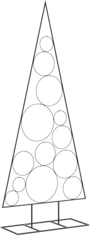 vidaXL Metall-Weihnachtsbaum für Dekorationen Schwarz 150 cm, Weihnachtsbaum, Metallbaum, Tannenbaum Metall, Weihnachtsbaum mit Ständer, Tannenbaum