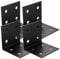 4 STK Winkelverbinder Metallwinkel 90 Grad, Eckwinkel Metallwinkel, L Form Möbelwinkel, Schwerlast Winkel, Holzverbinder Lochwinkel für Holz Stuhlwinkel Möbelverbinder Schwarz(90x90x90mm)