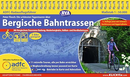 BVA ADFC Radausflugsführer Bergische Bahntrassen: praktische Spiralbindung, reiß- und wetterfest, GPS-Track Download, Mit Bergischem Panorama-Radweg, ... und Aggertalbahn (BVA Spiralo, Band 291)