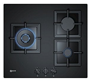 Neff T26CS12S0 hobs Negro Integrado Encimera de gas - Placa (Negro, Integrado, Encimera de gas, 1000 W, Alrededor, 3000 W)