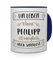 printplanet® Tasse mit Namen Philipp - Motiv Sinnlos - Namenstasse, Kaffeebecher, Mug, Becher, Kaffeetasse - Farbe Blau