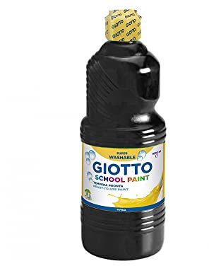 Flacon de 1L de gouache liquide lavable GIOTTO SCHOOL PAINT noir