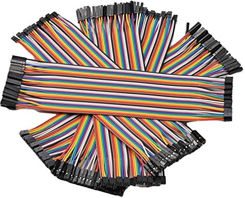 Fielect 40pin Female to Female Dupont Jumper Wires Breadboard Jumper Wires Colorful Ribbon Cables 2mm to 2.54 mm Pitch 20cm Long 5Pcs