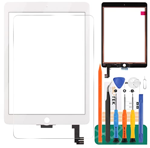 SRJTEK Reemplazo De Pantalla iPad Air 2 A1566 A1567 Kits De Ensamblaje De Vidrio Digitalizador De Pantalla Táctil (no Pantalla LCD) (White)