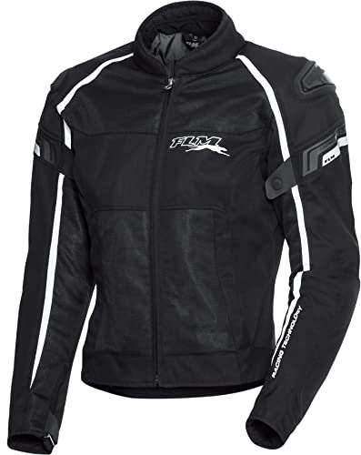 FLM Sports Textil Jacke 1.2 - Mesh-Einsätze - Windstopper-Membran - Reflektoren - 5-fach-Sicherheits weiß XL