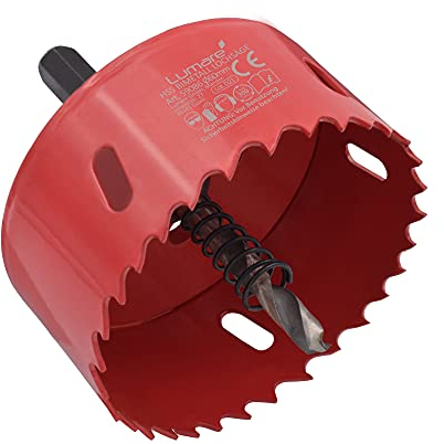 Lumare Lochsäge 80mm HSS Bimetall | Lochfräse Profi-Aufsatz Holz, Alu, Gusseisen, Messing | 1/4-Gewinde Handbohrmaschine/Akkuschrauber