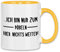 wowshirt Tasse Ich Bin Nur Zum Pöbeln Hier Klugscheißer Besserwisser Spruch, Farbe:White - Yellow