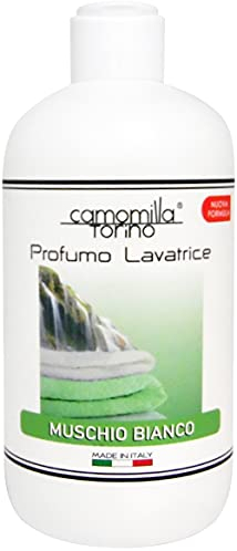Profumo concentrato per Bucato Lavatrice 500 ml. Camomilla Torino Linea Classica. Italy (muschio bianco)