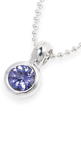 Tansanit Silber Anhänger