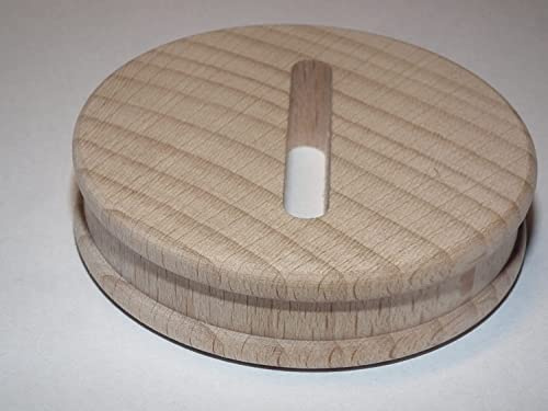 wolldealer 24 2er Set Sparstrumpfscheiben aus Buchenholz,unbehandelt, Durchmesser ca. 5,8 cm,zum Basteln und Stricken,