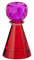 Gift Company Kerzenhalter Sari Konus, Kerzenständer, Kristallglas, Pink, Rot, 11.5 cm, 1093701013